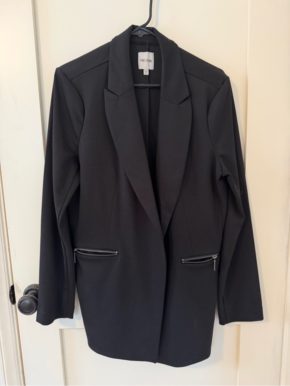 Nic + Zoe Black Longline Blazer Jacket